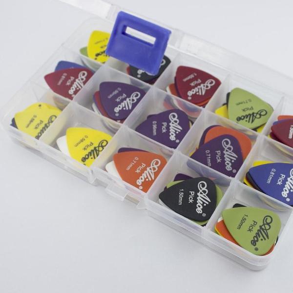 Plectrum set | inclusief doosje | verschillende diktes | gitaar | 50 stuks