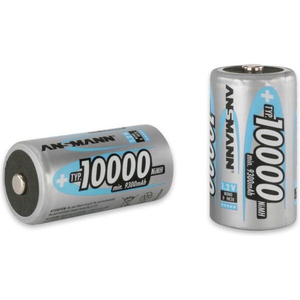 Ansmann - 2er Blister 10.00mAh Professional - Mono D accu