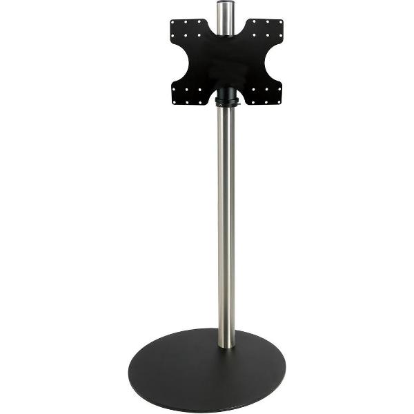 Cavus Sphere L 100cm Design Tv Vloerstandaard - Trendy Zwart Staal & RVS - Tv meubel geschikt voor 32-65 inch tot 30 kg - VESA 400x300 400x200 300x300 300x200 200x200