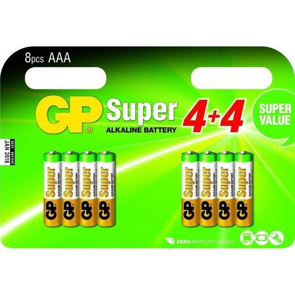 AAA batterijen multipack - 8 stuks - GP