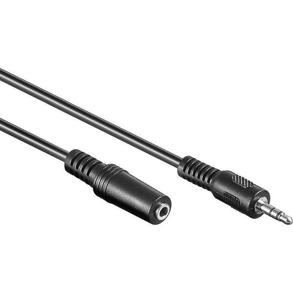 S-Impuls 3,5mm Jack stereo audio verlengkabel - zwart - 0,20 meter