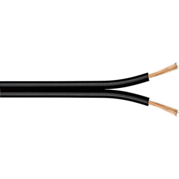 Transmedia Luidspreker kabel (CCA) - 2x 2,50mm² / zwart - 100 meter
