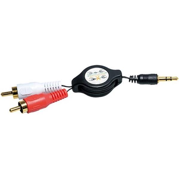 Transmedia 3,5mm Jack - Tulp stereo audio kabel - uittrekbaar - 0,80 meter