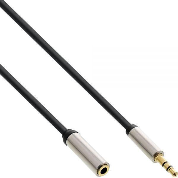 InLine Premium 3,5mm Jack stereo audio slim verlengkabel - 0,50 meter