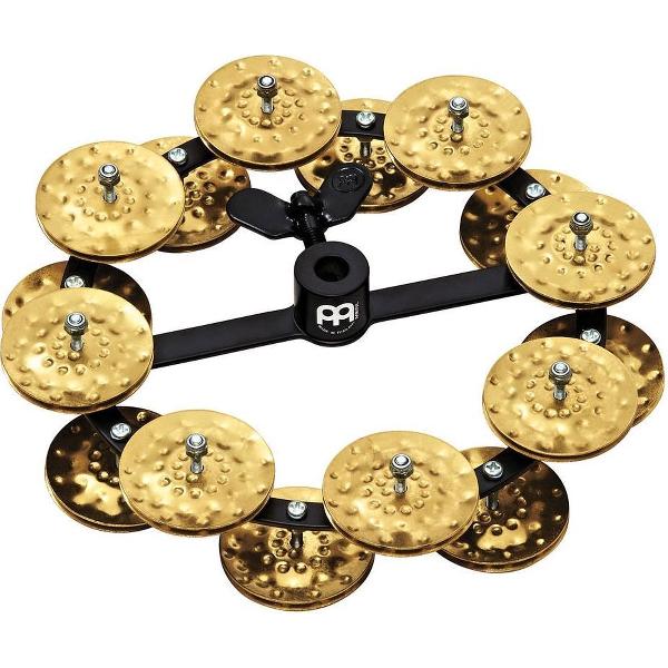 Meinl HTHH2B-BK Hihat Tambourines Hammered Brass Double Row