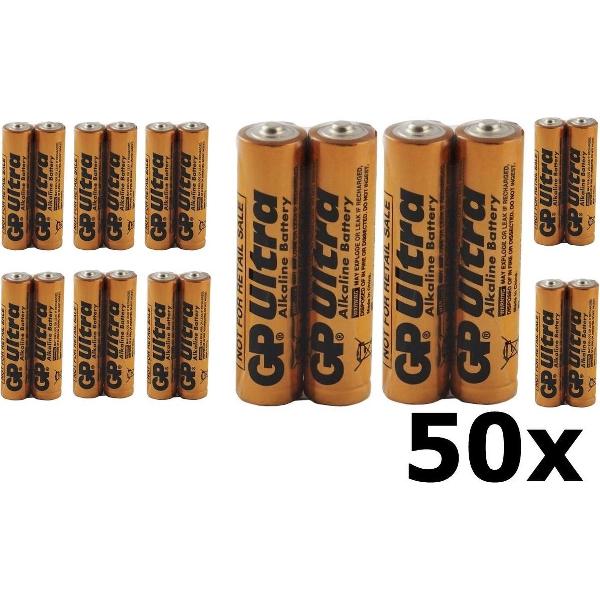 50 Stuks - GP Ultra LR3 AAA Industriele Alkaline Batterij