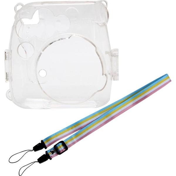 Hoesje voor Fujifilm Instax Mini 8 en 9 Case met Draagriem – Transparant