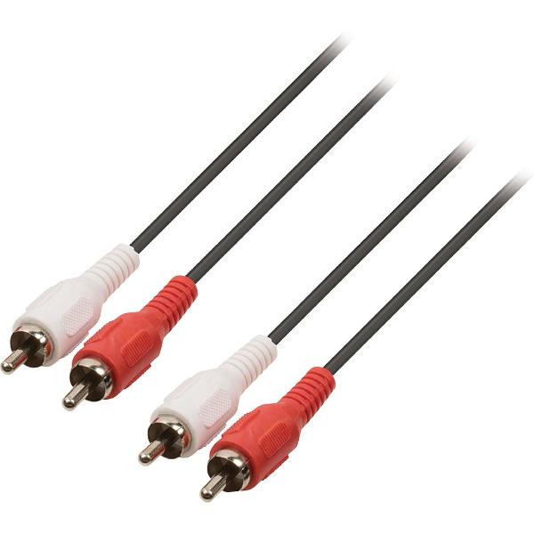Valueline VLAP24200B10 audio kabel 1 m 2 x RCA Zwart