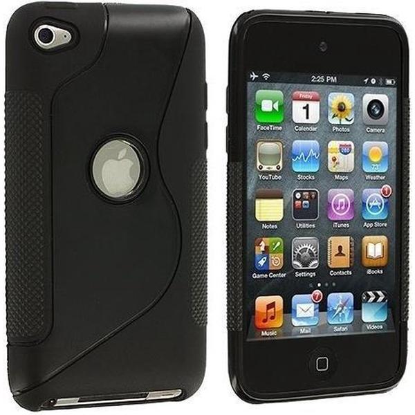 Apple iPod Touch 4 Silicone Case s-style hoesje Zwart