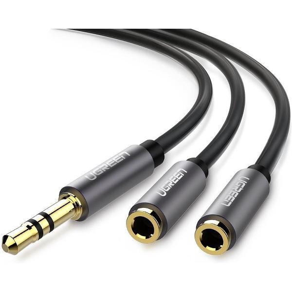 Ugreen 10532 0.2m 3.5mm 2 x 3.5mm Zwart audio kabel