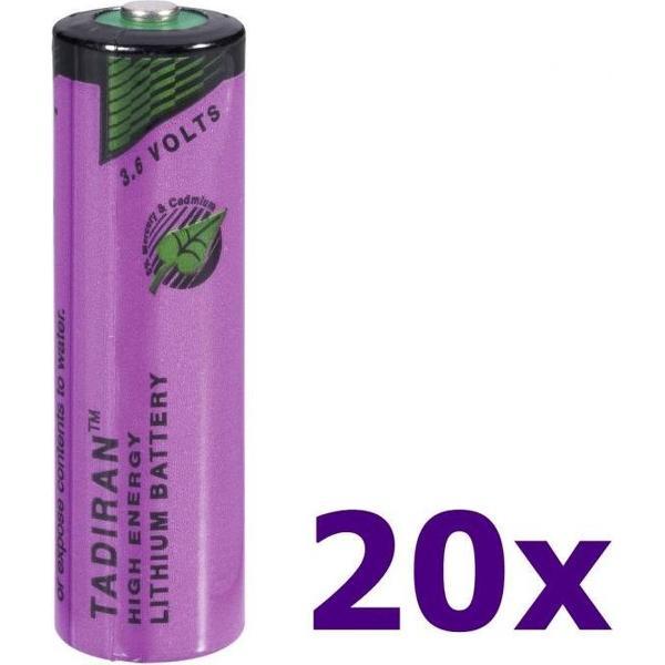 20 Stuks - Tadiran SL-760 AA Lithium batterij 3.6V