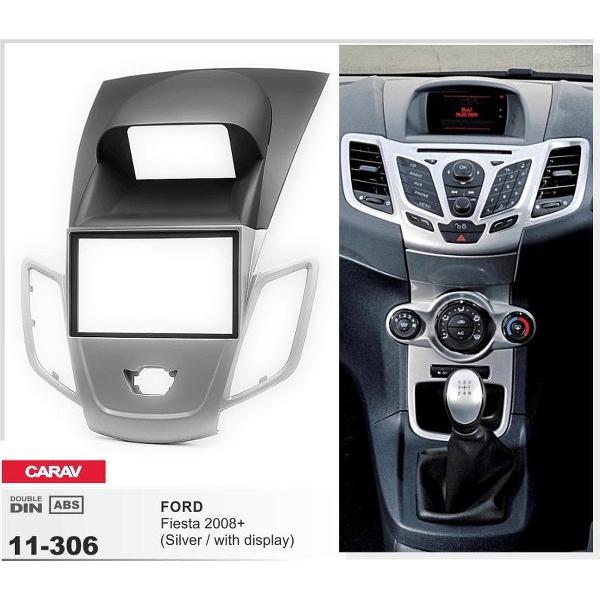 2-DIN FORD Fiesta 2008+ w/display (Silver) afdeklijst / installatiekit Audiovolt 11-306