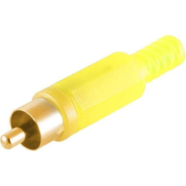 S-Impuls Tulp (m) audio/video connector - verguld - plastic / geel