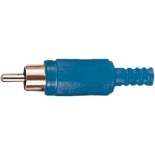 Electrovision Tulp (m) audio/video connector - plastic / blauw