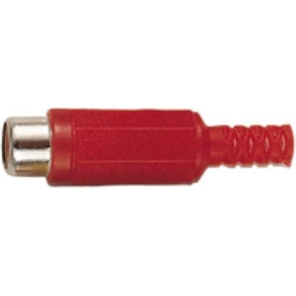 S-Impuls Tulp (v) audio/video connector - plastic / rood