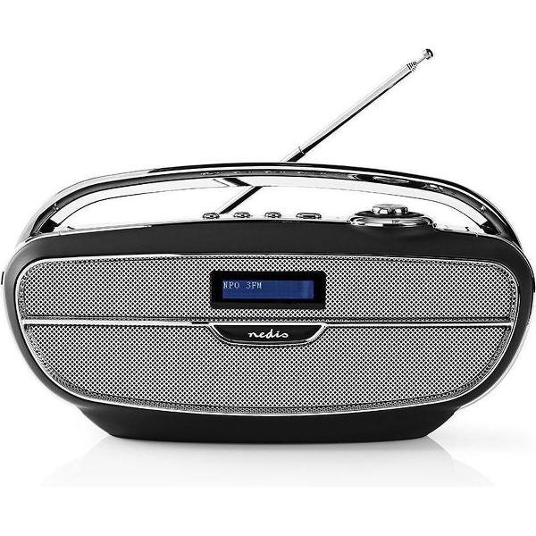 Nedis Retro DAB+ Bluetooth radio / zwart/zilver