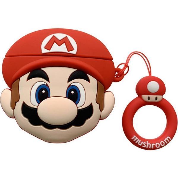 Siliconen Bescherm AirPods Case Cover - Beschermhoes - Mario - 3D AirPods Hoesje - Geschikt voor Apple AirPods 1 en 2
