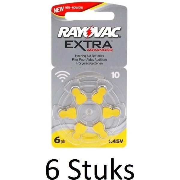 36 Stuks (6 Blisters a 6St) - Rayovac Extra Advanced 10MF Hg 0% Gehoorapparaat batterijen 1.45V