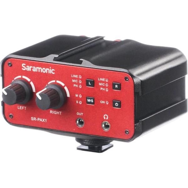 Saramonic SR-PAX1 2 kanaals actieve audio mixer voor camera of smartfoons met xlr inputs
