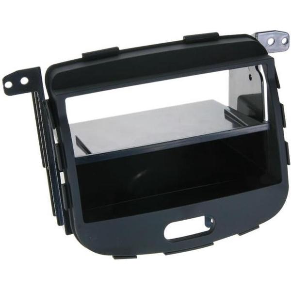 2-DIN paneel Hyundai i10 2008- zwart Rubbertouch