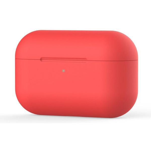 Medicca - Airpods Pro Case - Airpods Pro Hoesje - Airpods Pro Siliconen - Airpods Pro Cover - Airpods Pro Bescherming - Airpods Case - Geschikt voor Airpods Pro - Rood