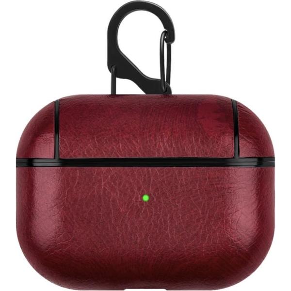 Apple AirPods PRO lederen hard case - rood -