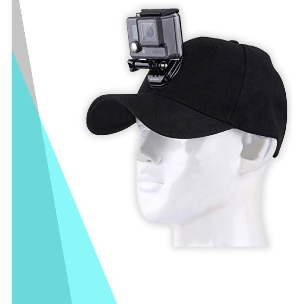 GoPro Pet - Sportieve Cap - Action Cam Aansluiting - Zwart - Velcro