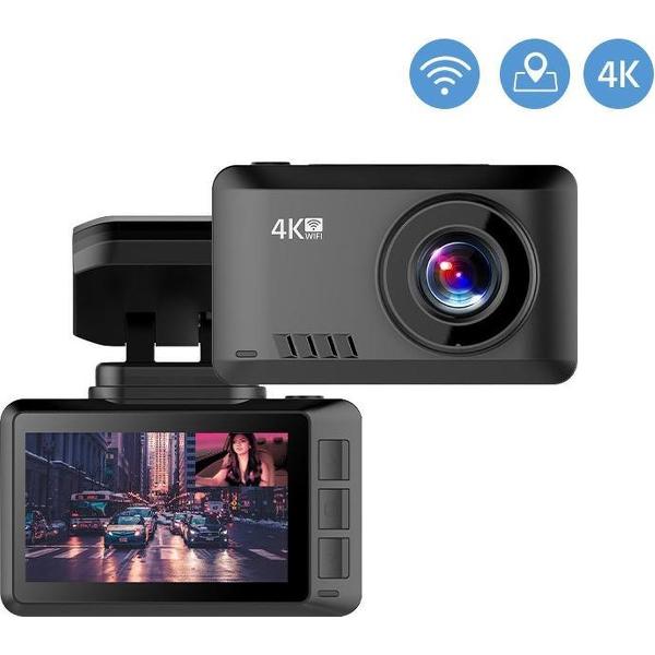 TechU™ 4K Dashcam MO1 Pro - Wifi - GPS - Voorcamera - Super Night Vision - Loop recording - Bewegingssensor - G-sensor - Autocamera
