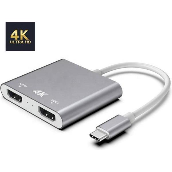 Sounix Type C Naar 2X HDMI Adapter+ 4K DUAL HDMI HUB