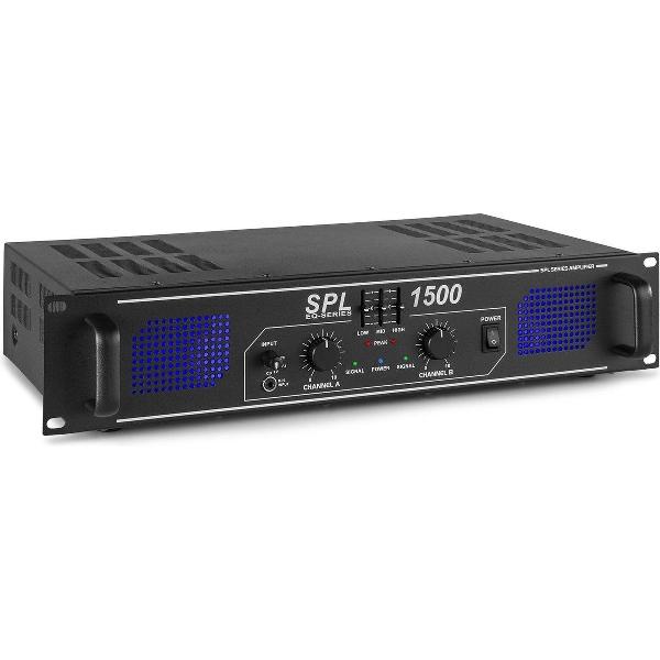 Skytec SPL1500 2-kanaals DJ versterker met 2-bands equalizer - 2x 750W