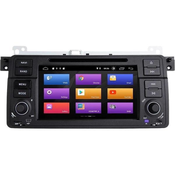 BMW e46 Android 10 navigatie dvd speler multimediasysteem bluetooth wifi met INGEBOUWDE CARPLAY