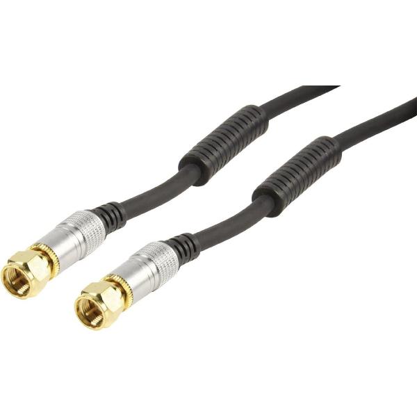 HQ - F-Connector Kabel - zwart - 2.5 meter