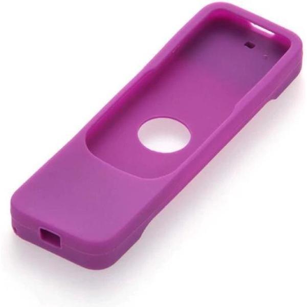 MIRO | Apple TV 4 Afstandsbediening Hoesje – Beschermer - Siliconen – Paars