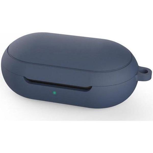 Samsung Galaxy Buds Siliconen Hoesje Blauw - siliconen Case Buds