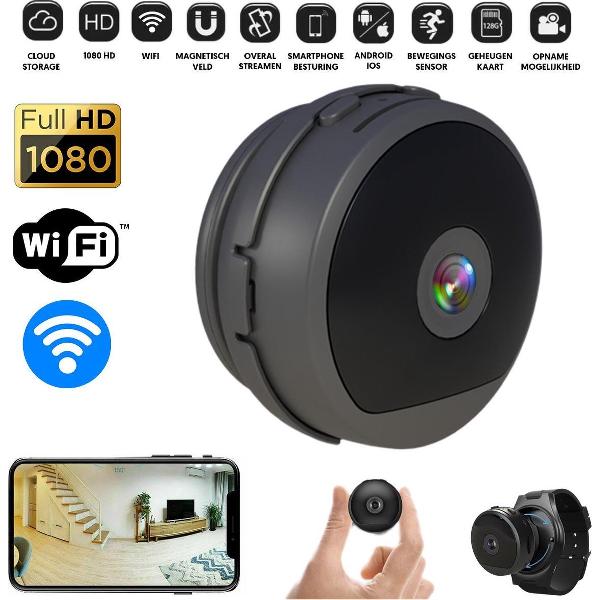 PIXMY - Spy Camera - Verborgen Camera - Mini Camera - 1080p Full HD 440mAh WiFi - Incl. 128 GB SD, USB Kaartlezer, Powerbank