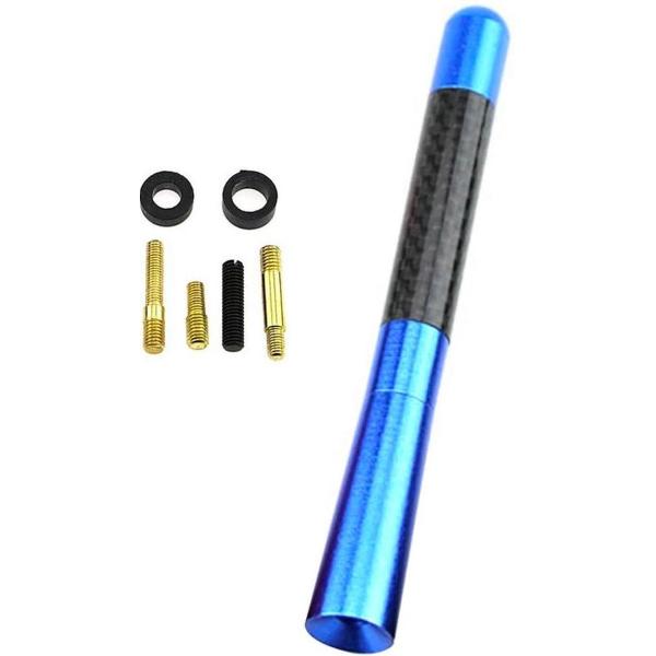 Korte antenne voor auto Blauw / Autoantenne / Met carbon motief / HaverCo
