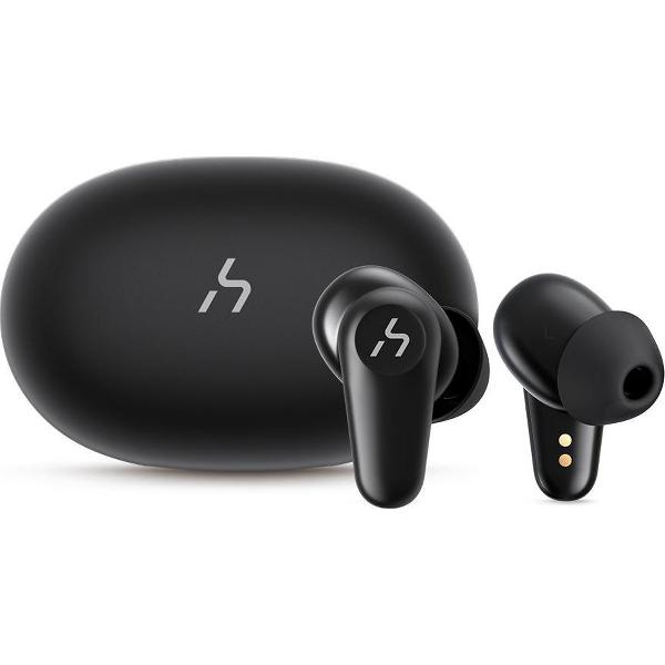 HAKII TIME Classic True Wireless Earbuds Zwart Waterbestendig IPX4 Bluetooth 5.0 en tot 20u batterij