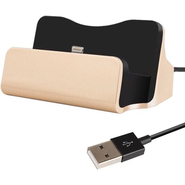 DrPhone DS1 - Oplader - Docking Station - Synchroniseren - Lightning - Goud