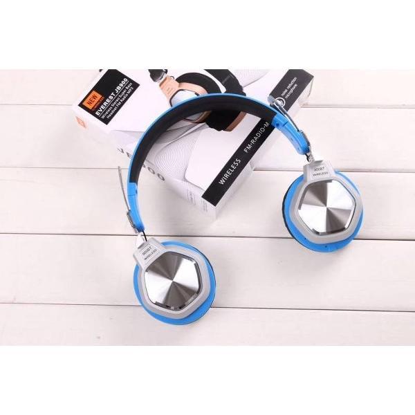 Hoofdtelefoon BT J900 - Bluetooth-Headset - Metallic kleur - FM-Radio - Blauw