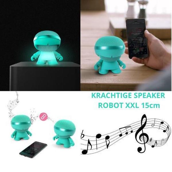 Xoopar - 3 W Mono - Bluetooth box - 2 in 1 - Selfie & Portable speaker - Hippe krachtige speaker - Makkelijk oplaadbaar Speaker Xoopar - lichtgevende bluetooth luidspreker - kleur groen/lime 15cm