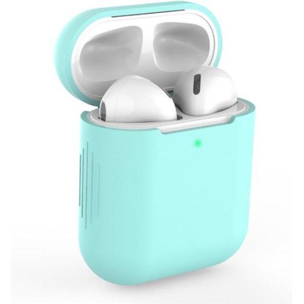 Gadgetpoint | Airpods Hoesje Siliconen Case - Airpod hoesje geschikt voor Apple AirPods 1 en Airpods 2 | Lichtblauw