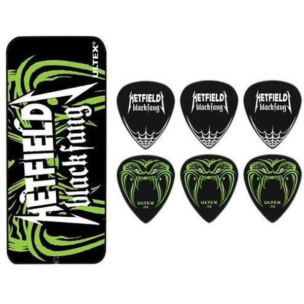 Dunlop James Hetfield Metallica opbergblikje Black Fang plectrums 0.73 mm