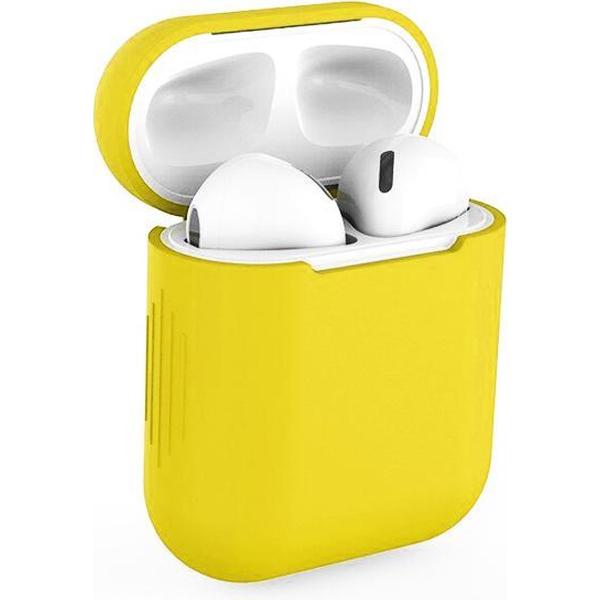 Siliconen AirPods hoesje - AirPods Case - Geel - Geschikt voor Airpods