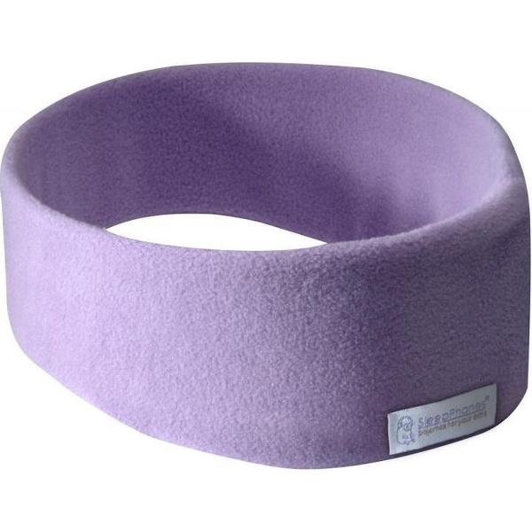 SleepPhones® Effortless Fleece Quiet Lavender - Bluetooth-hoofdtelefoon met Draadloos QI Opladen - Large