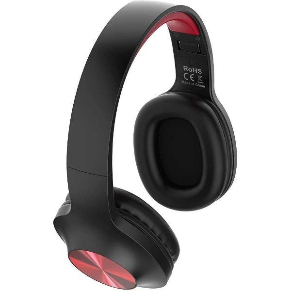 Lenovo HD116 - over ear koptelefoon draadloos, met ingebouwde microfoon, zwart/rood