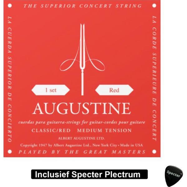 Augustine - AU-RED Concert Snaren voor klassieke gitaar Met Plectrum | Snarenset | Klassieke gitaar