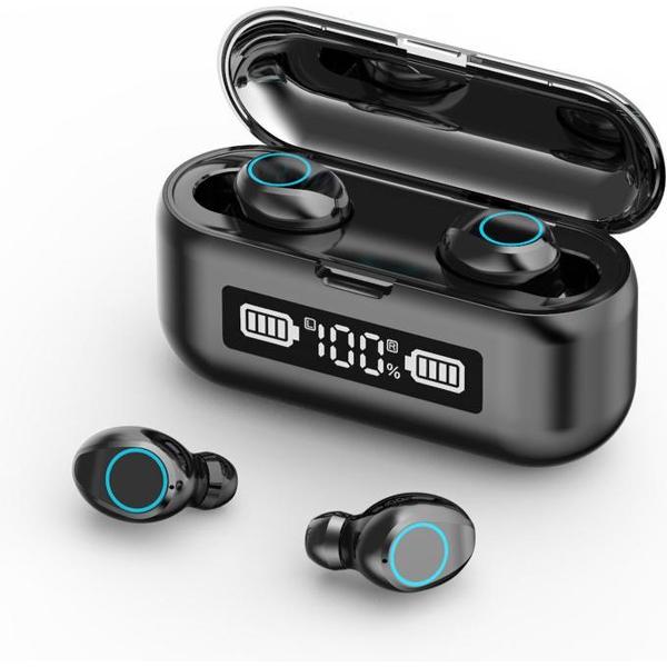 TWS - Draadloze oortjes / in-ear oordopjes - Bluetooth Draadloze buds - Luxe indicator - Geschikt voor alle smartphones o.a Samsung & Iphone, , galaxy buds ,huawei, sony - Zwart.- (ook beschikbaar in wit) . AANBIEDING!