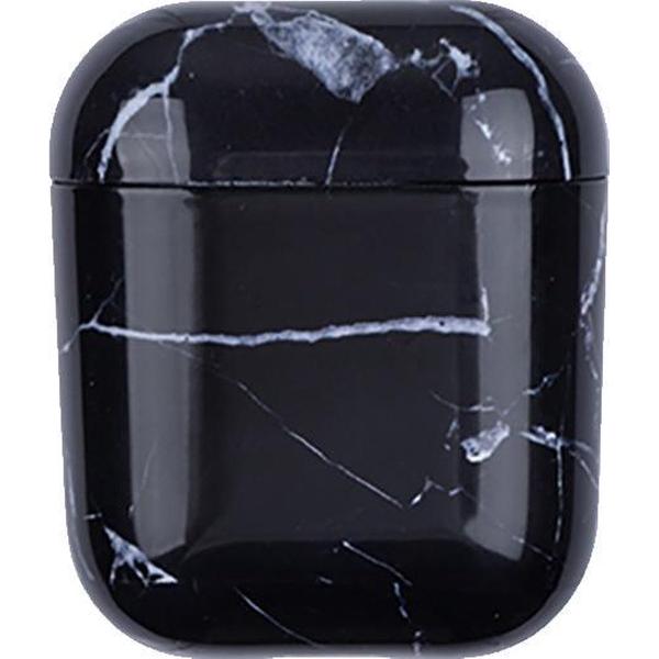 Finchy® Airpods Hoesje Marmer - Hard Airpods Case - Marmer zwart - Voor Airpods 1 en 2 - Diverse Kleuren