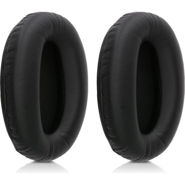 kwmobile 2x oorkussens voor Sony MDR-1000X / WH-1000XM2 koptelefoons - imitatieleer - voor over-ear-koptelefoon - zwart