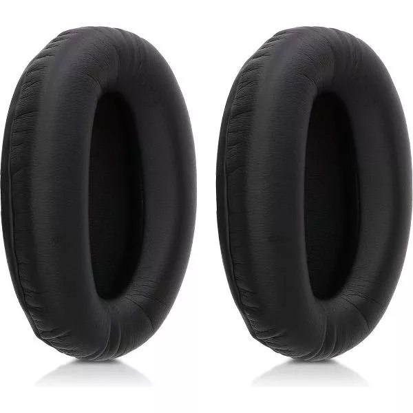 kwmobile 2x oorkussens voor Sony MDR-1000X / WH-1000XM2 koptelefoons - imitatieleer - voor over-ear-koptelefoon - zwart